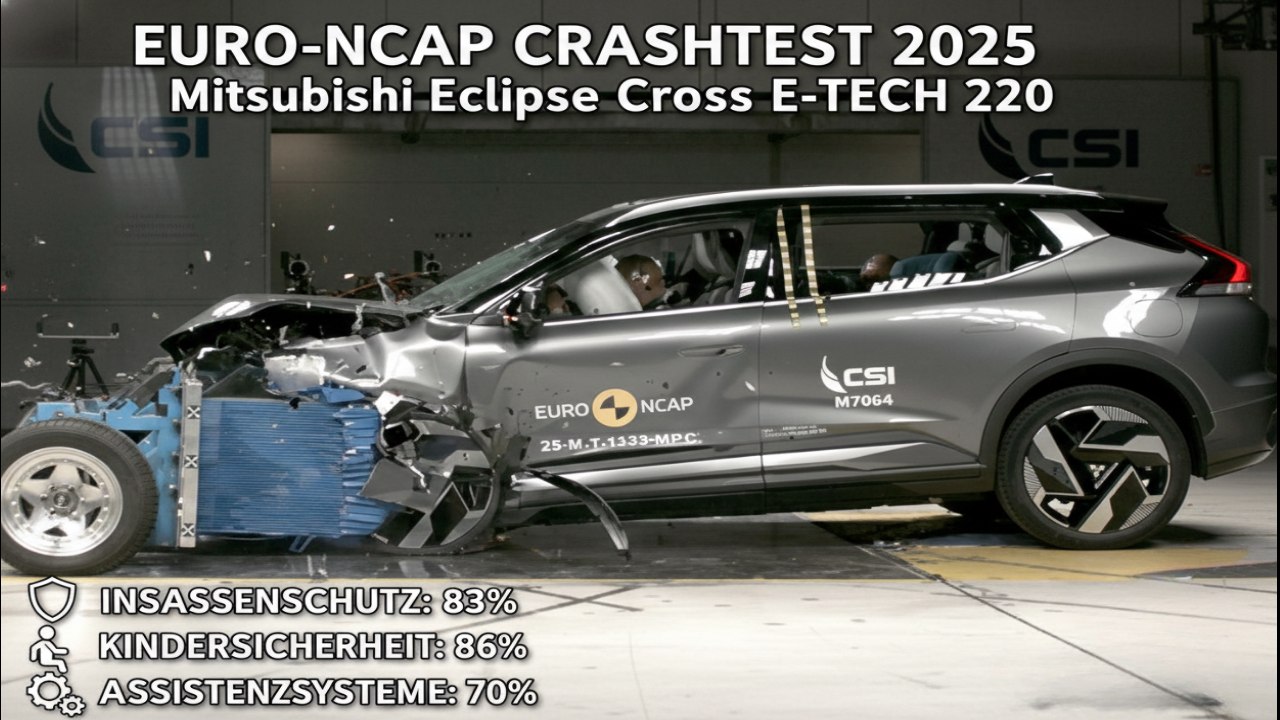Euro-NCAP Test 2025: Mitsubishi SUV überzeugt mit 83 % Schutz