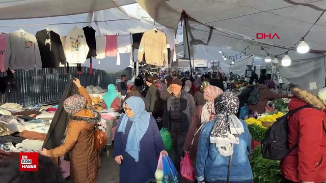 Sarıyer’de pazarda eşofman çalan çocuk iple bağlandı