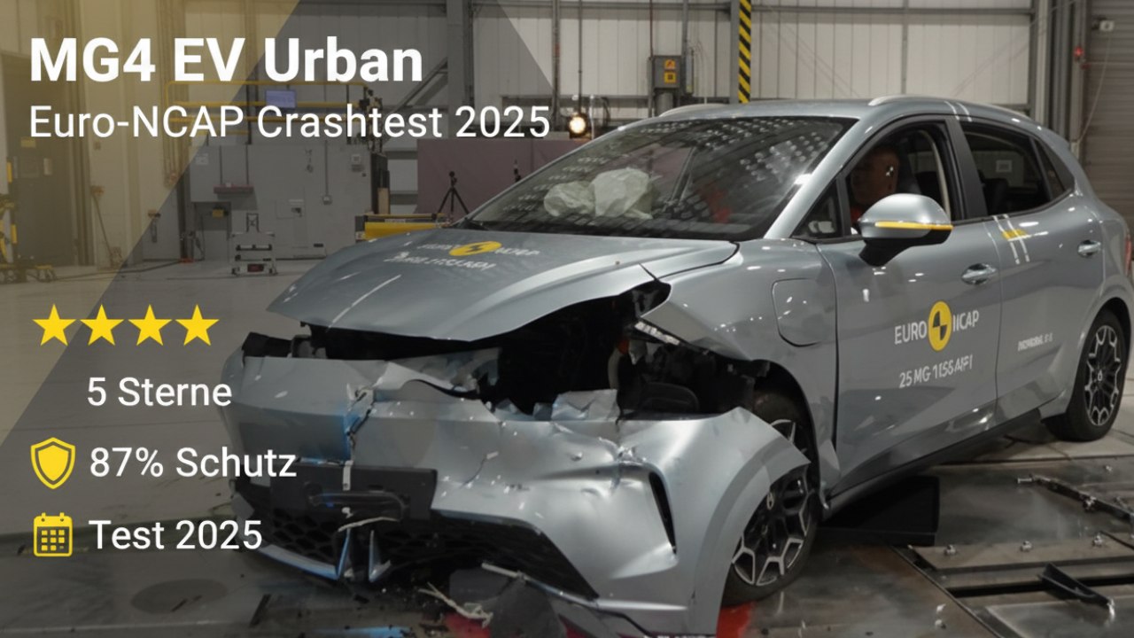 Elektro-Kompakter MG4 EV Urban: Crashtest, Daten & Sicherheit