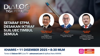 Dialog Tiga Penjuru: Setaraf STPM, desakan iktiraf sijil UEC timbul semula