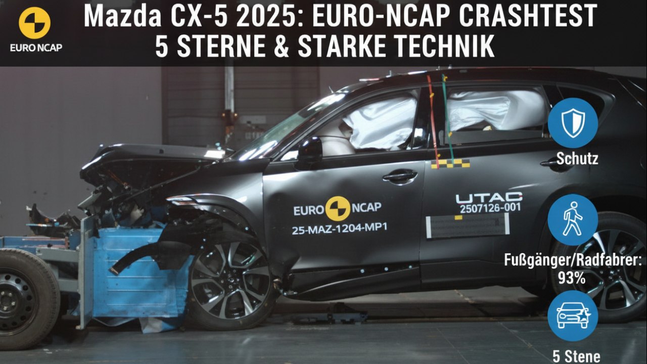 2025 Mazda CX-5: Kompakter SUV mit Topwertung bei Euro-NCAP