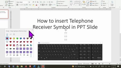 Type Telephone Receiver Symbol in PPT Slide