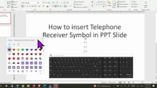 Type Telephone Receiver Symbol in PPT Slide