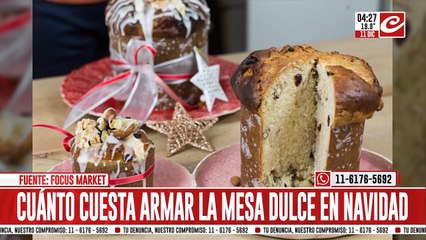 Informe revela los costos del armado de la mesa dulce en Navidad. Los detalles en la nota