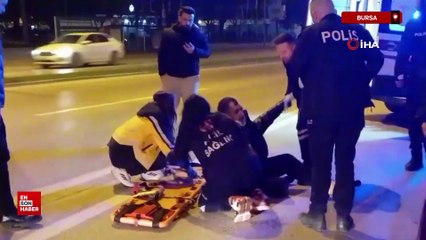 Bursa'da 100 metre ilerideki üst geçidi kullanmadı canından oluyordu