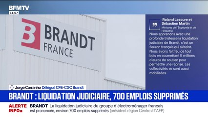 "L'état d'esprit des salariés est très très bas" après l'annonce de la liquidation de Brandt, confie Jorge Carranho, délégué CFE-CGC