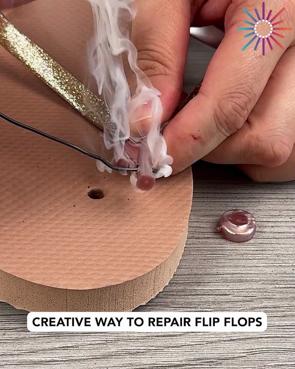 Emergency flip flop repair hack✨