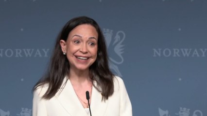 María Corina Machado con el primer ministro noruego: "Estoy esperanzada. Venezuela será libre"