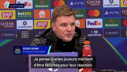 Newcastle - Howe : "Les joueurs méritent d'être félicités pour leur réaction"