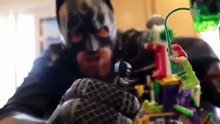 Joker Girl vs Batman Toy & Frozen Elsa - Jokerland Lego  Real Life Superhero Movie