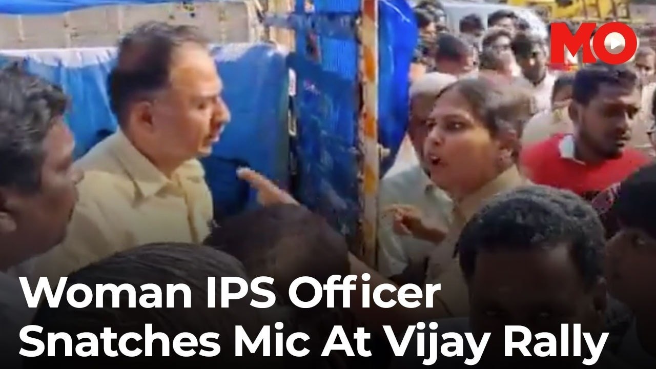 40 people died: Woman IPS officer snatches mic at Vijay rally