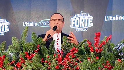 Carlo Conti alla festa Atreju ironizza: «Sono preoccupato, quest'anno poche polemiche su Sanremo»