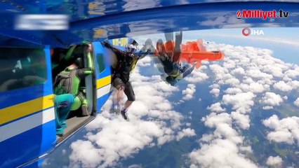 Havada kabusu yaşadı! Paraşütü uçağın kuyruğuna takıldı, 4 bin 600 metre yüksekte asılı kaldı