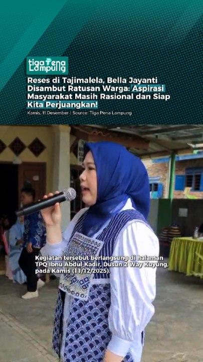 Reses di Tajimalela, Bella Jayanti Disambut Ratusan Warga: Aspirasi Masyarakat Masih Rasional dan Siap Kita Perjuangkan!