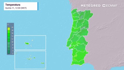Temperaturas baixas e acumulados significativos: a previsão até ao final da semana