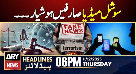 Warning for Misuse of Social Media || ARY News 6 PM Prime Time Headlines || 11th Dec 2025