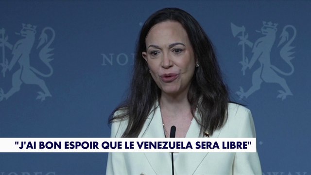 Maria Corina Machado, Prix Nobel de la paix : «J'ai bon espoir que le Venezuela sera libre»