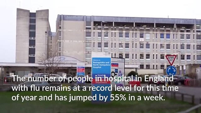 Flu cases in hospitals jump 55% in one week