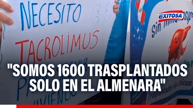 Pacientes trasplantados protestan por desabastecimiento de tacrolimus: Somos 1600 trasplantados solo en el Almenara