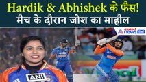 Hardik Pandya & Abhishek Sharma के फैंस का जोश | IND vs SA T20 मैच