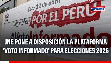 JNE pone a disposición la plataforma 'Voto Informado' para Elecciones 2026: Ciudadanos podrán conocer hojas de vida de candidatos