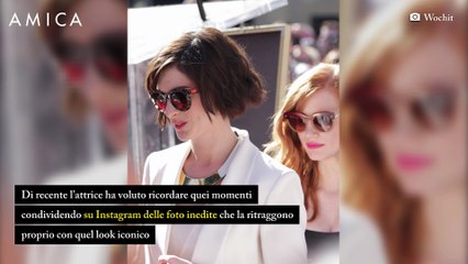 Anne Hathaway su Instagram svela un nuovo cortissimo taglio