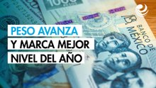 Peso avanza contra el dólar y marca mejor nivel del año