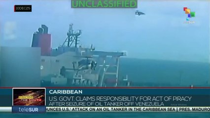 U.S. acknowledges involvement in the seizure of Venezuelan oil tanker in the Caribbean.