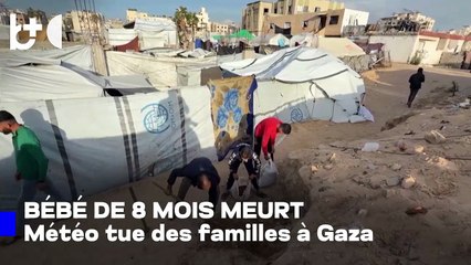 Bébé de 8 mois meurt de froid à Gaza, des milliers de familles menacées par le mauvais temps