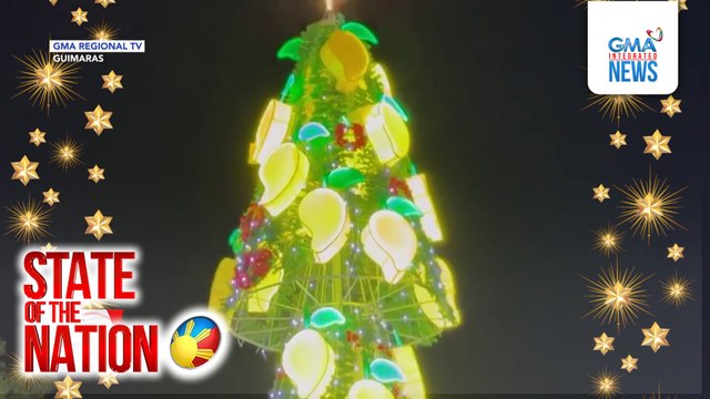 Sweet mango ng Guimaras, bida sa kanilang giant christmas tree display | SONA