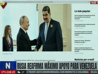 Portal Web RT: Rusia manifiesta solidaridad y compromiso con el pueblo de Venezuela