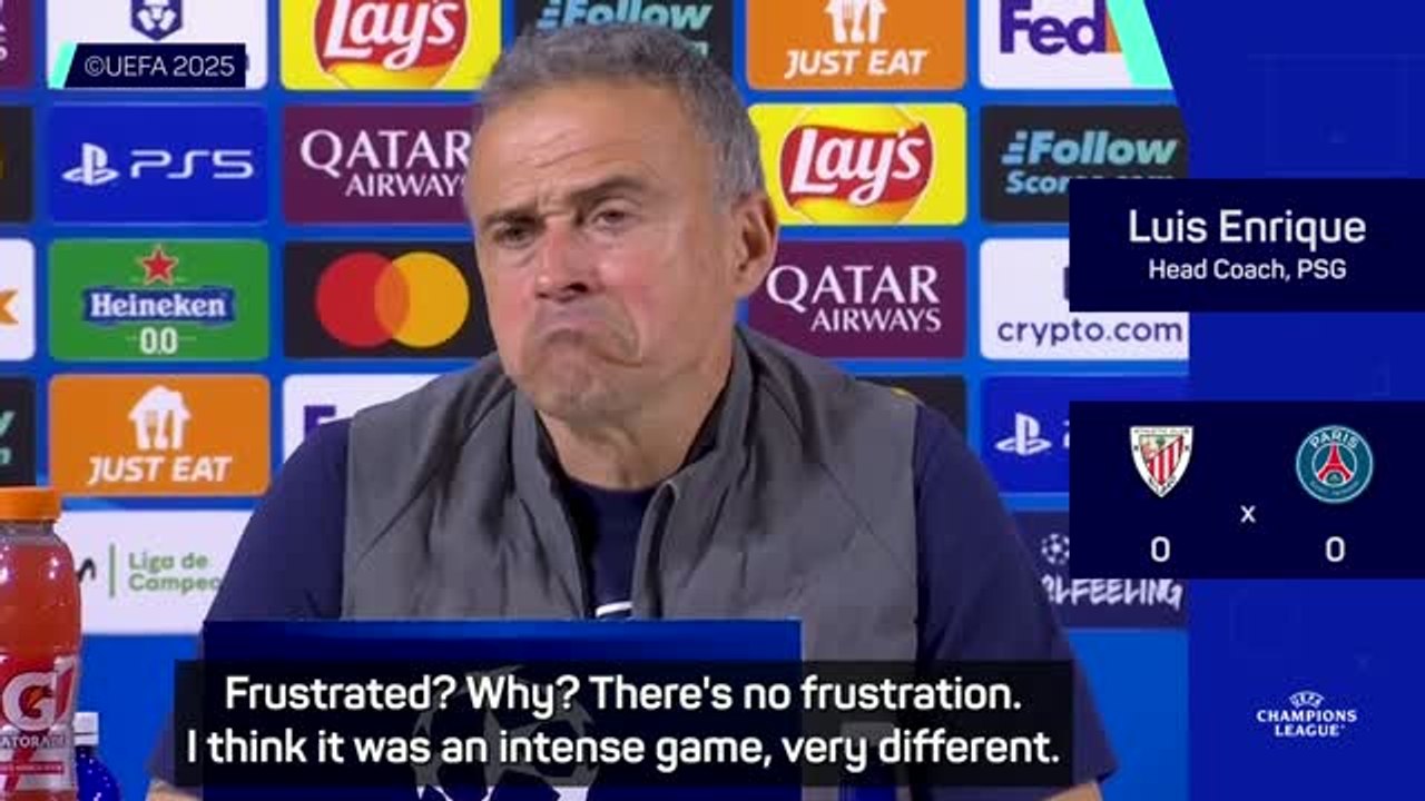 Enrique not frustrated despite PSG stalemate in Bilbao