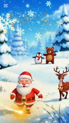 Colorful Snowflakes Dance ❄️ Rainbow Winter Rhyme for Kids | Cute Cartoon 2025