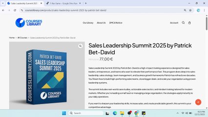 (Courseslibrary.com) Patrick Bet-David – Sales Leadership Summit 2025