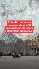 A major leak at the Louvre flooded the Egyptian antiquities library.