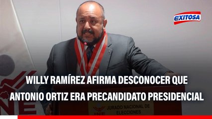Integrante del pleno del JNE afirma que desconocía de que Antonio Ortiz era precandidato presidencial: "En lo absoluto"