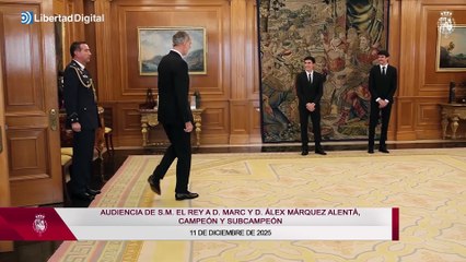 Felipe VI recibe a Marc y Álex Márquez, campeón y subcampeón del mundo de MotoGP