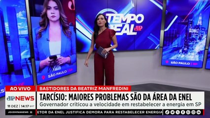 Tarcísio de Freitas critica atuação da Enel após apagão de mais de 24 horas em SP | TEMPO REAL