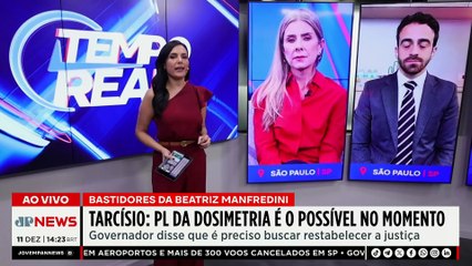 Tarcísio de Freitas sobre anistia: “PL da Dosimetria é o possível no momento” | TEMPO REAL