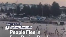 People Flee in Fear During Bondi Beach Shooting