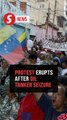 Venezuelans march against 'Yankee Piracy' after oil tanker seizure