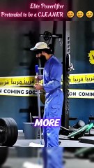 Elite Powerlifter Pretended to be a CLEANER #gym #funny #prank #trolllife #cleaner