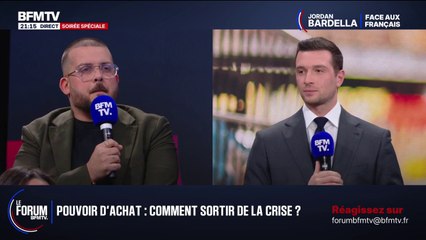 FORUM BFM - "Très souvent, vous méprisez et stigmatisez les Français de gauche": un chef d'entreprise s'adresse à Jordan Bardella