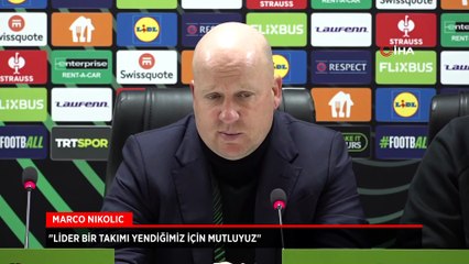 Marco Nikolic: Lider bir takımı yendiğimiz için mutluyuz