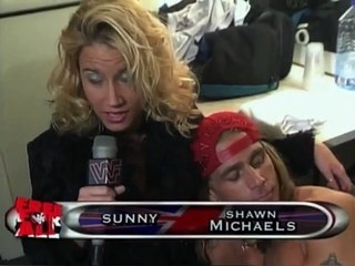 That moment when Shawn Michaels gave Sunny the Mandible Claw during that interview always gets m