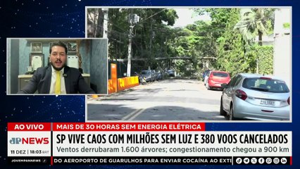 SP vive caos com milhões sem luz e 380 voos cancelados