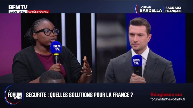 FORUM BFMTV - L'hypocrisie est une couleur qui vous va au teint : échange tendu entre Danièle et Jordan Bardella