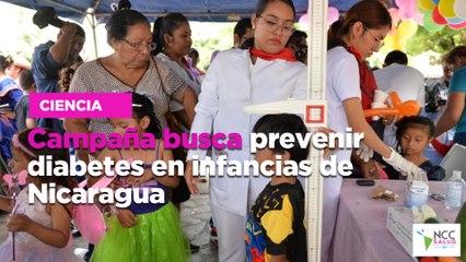 Campaña busca prevenir diabetes en infancias de Nicaragua
