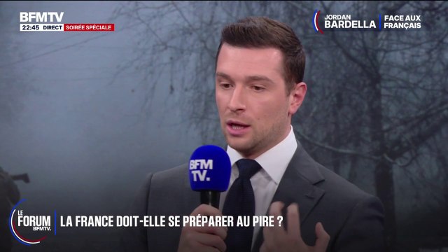 FORUM BFMTV - Je suis opposé à l'entrée de l'Ukraine dans l'Union européenne déclare Jordan Bardella (RN)