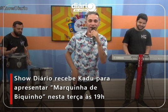 Nessa terça-feira(9) o programa Show Diário apresentado por @tikinhopankdaoof, recebeu @kaducantoroficial_ para dar um show com a música Marquinha de biquinho . O programa Show Diário vai ao ar toda terça-feira, às 19h na TV Diário do Sertão